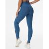 imageTHE GYM PEOPLE Womens High Waist Drawstring Stretchy Workout Leggings Ultra Soft Tummy Control Yoga Pants with PocketsBlue Heather