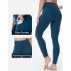 imageTHE GYM PEOPLE Womens High Waist Drawstring Stretchy Workout Leggings Ultra Soft Tummy Control Yoga Pants with PocketsDark Blue Green