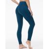 imageTHE GYM PEOPLE Womens High Waist Drawstring Stretchy Workout Leggings Ultra Soft Tummy Control Yoga Pants with PocketsDark Blue Green