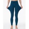 imageTHE GYM PEOPLE Womens High Waist Drawstring Stretchy Workout Leggings Ultra Soft Tummy Control Yoga Pants with PocketsDark Blue Green
