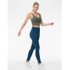 imageTHE GYM PEOPLE Womens High Waist Drawstring Stretchy Workout Leggings Ultra Soft Tummy Control Yoga Pants with PocketsDark Blue Green