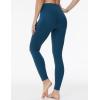 imageTHE GYM PEOPLE Womens High Waist Drawstring Stretchy Workout Leggings Ultra Soft Tummy Control Yoga Pants with PocketsDark Blue Green