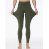 imageTHE GYM PEOPLE Womens High Waist Drawstring Stretchy Workout Leggings Ultra Soft Tummy Control Yoga Pants with PocketsDark Olive