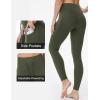 imageTHE GYM PEOPLE Womens High Waist Drawstring Stretchy Workout Leggings Ultra Soft Tummy Control Yoga Pants with PocketsDark Olive