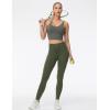 imageTHE GYM PEOPLE Womens High Waist Drawstring Stretchy Workout Leggings Ultra Soft Tummy Control Yoga Pants with PocketsDark Olive