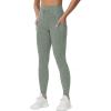 imageTHE GYM PEOPLE Womens High Waist Drawstring Stretchy Workout Leggings Ultra Soft Tummy Control Yoga Pants with PocketsGrey Green Heather