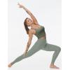 imageTHE GYM PEOPLE Womens High Waist Drawstring Stretchy Workout Leggings Ultra Soft Tummy Control Yoga Pants with PocketsGrey Green Heather
