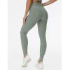 imageTHE GYM PEOPLE Womens High Waist Drawstring Stretchy Workout Leggings Ultra Soft Tummy Control Yoga Pants with PocketsGrey Green Heather