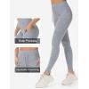 imageTHE GYM PEOPLE Womens High Waist Drawstring Stretchy Workout Leggings Ultra Soft Tummy Control Yoga Pants with PocketsLight Grey Heather