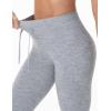 imageTHE GYM PEOPLE Womens High Waist Drawstring Stretchy Workout Leggings Ultra Soft Tummy Control Yoga Pants with PocketsLight Grey Heather
