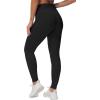 imageTHE GYM PEOPLE Womens High Waist Yoga Leggings Ultra Stretchy Soft Breathable Tummy Control Running Workout PantsBlack