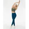 imageTHE GYM PEOPLE Womens High Waist Yoga Leggings Ultra Stretchy Soft Breathable Tummy Control Running Workout PantsDark Blue Green