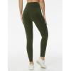 imageTHE GYM PEOPLE Womens High Waist Yoga Leggings Ultra Stretchy Soft Breathable Tummy Control Running Workout PantsDark Olive