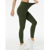 imageTHE GYM PEOPLE Womens High Waist Yoga Leggings Ultra Stretchy Soft Breathable Tummy Control Running Workout PantsDark Olive