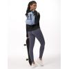 imageTHE GYM PEOPLE Womens Long Sleeve Workout Shirts Athletic Crewneck Hiking Tops with Thumb HoleBlack