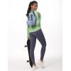 imageTHE GYM PEOPLE Womens Long Sleeve Workout Shirts Athletic Crewneck Hiking Tops with Thumb HoleJasmine Green