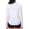 imageTHE GYM PEOPLE Womens Long Sleeve Workout Shirts Athletic Crewneck Hiking Tops with Thumb HoleWhite