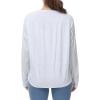imageTHE GYM PEOPLE Womens Long Sleeve Workout Shirts Back Loose Fit Running Tee Tops with Thumb HoleHeather White