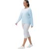 imageTHE GYM PEOPLE Womens Long Sleeve Workout Shirts Back Loose Fit Running Tee Tops with Thumb HoleLight Blue