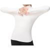 imageTHE GYM PEOPLE Womens Mock Turtleneck Long Sleeve Shirts Fleece Thermal Underwear Pullover Tops with Thumb HoleBeige