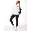 imageTHE GYM PEOPLE Womens Mock Turtleneck Long Sleeve Shirts Fleece Thermal Underwear Pullover Tops with Thumb HoleBeige