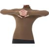 imageTHE GYM PEOPLE Womens Mock Turtleneck Long Sleeve Shirts Fleece Thermal Underwear Pullover Tops with Thumb HoleBrown