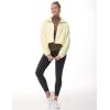 imageTHE GYM PEOPLE Womens Mock Turtleneck Long Sleeve Shirts Fleece Thermal Underwear Pullover Tops with Thumb HoleBrown
