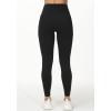 imageTHE GYM PEOPLE Womens V Cross Waist Workout Leggings Tummy Control Running Yoga Pants with PocketsBlack