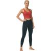 imageTHE GYM PEOPLE Womens V Cross Waist Workout Leggings Tummy Control Running Yoga Pants with PocketsCharcoal Grey