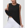 imageTHE GYM PEOPLE Womens Workout Tank Tops Loose Fit Sleeveless Breathable Yoga Shirts with Side SlitsBlack