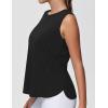 imageTHE GYM PEOPLE Womens Workout Tank Tops Loose Fit Sleeveless Breathable Yoga Shirts with Side SlitsBlack