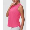 imageTHE GYM PEOPLE Womens Workout Tank Tops Loose Fit Sleeveless Breathable Yoga Shirts with Side SlitsBright Pink