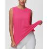 imageTHE GYM PEOPLE Womens Workout Tank Tops Loose Fit Sleeveless Breathable Yoga Shirts with Side SlitsBright Pink