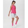 imageTHE GYM PEOPLE Womens Workout Tank Tops Loose Fit Sleeveless Breathable Yoga Shirts with Side SlitsBright Pink