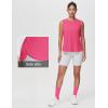 imageTHE GYM PEOPLE Womens Workout Tank Tops Loose Fit Sleeveless Breathable Yoga Shirts with Side SlitsBright Pink