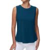 imageTHE GYM PEOPLE Womens Workout Tank Tops Loose Fit Sleeveless Breathable Yoga Shirts with Side SlitsDark Blue Green