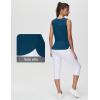 imageTHE GYM PEOPLE Womens Workout Tank Tops Loose Fit Sleeveless Breathable Yoga Shirts with Side SlitsDark Blue Green