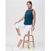 imageTHE GYM PEOPLE Womens Workout Tank Tops Loose Fit Sleeveless Breathable Yoga Shirts with Side SlitsDark Blue Green