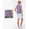 imageTHE GYM PEOPLE Womens Workout Tank Tops Loose Fit Sleeveless Breathable Yoga Shirts with Side SlitsGrey Purple