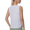 imageTHE GYM PEOPLE Womens Workout Tank Tops Loose Fit Sleeveless Breathable Yoga Shirts with Side SlitsHeather White