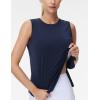 imageTHE GYM PEOPLE Womens Workout Tank Tops Loose Fit Sleeveless Breathable Yoga Shirts with Side SlitsNavy Blue