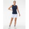 imageTHE GYM PEOPLE Womens Workout Tank Tops Loose Fit Sleeveless Breathable Yoga Shirts with Side SlitsNavy Blue