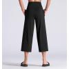 imageTHE GYM PEOPLE Womens Yoga Pants with Pockets and Tummy Control High Waist in Flare CropBlack