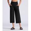 imageTHE GYM PEOPLE Womens Yoga Pants with Pockets and Tummy Control High Waist in Flare CropBlack