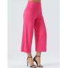 imageTHE GYM PEOPLE Womens Yoga Pants with Pockets and Tummy Control High Waist in Flare CropBright Pink