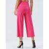 imageTHE GYM PEOPLE Womens Yoga Pants with Pockets and Tummy Control High Waist in Flare CropBright Pink