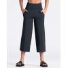imageTHE GYM PEOPLE Womens Yoga Pants with Pockets and Tummy Control High Waist in Flare CropCharcoal Grey