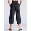 imageTHE GYM PEOPLE Womens Yoga Pants with Pockets and Tummy Control High Waist in Flare CropCharcoal Grey