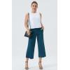 imageTHE GYM PEOPLE Womens Yoga Pants with Pockets and Tummy Control High Waist in Flare CropDark Blue Green