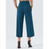 imageTHE GYM PEOPLE Womens Yoga Pants with Pockets and Tummy Control High Waist in Flare CropDark Blue Green